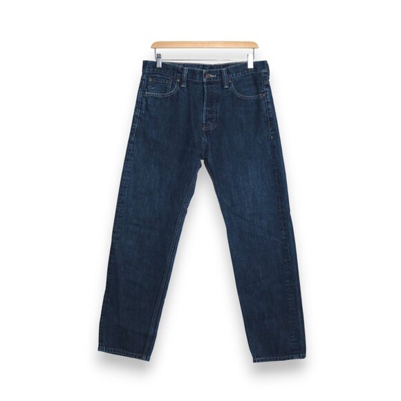 Men's Levi's 562 Dark Wash Straight Leg Denim Jeans Pants Size 30x32 - Picture 1 of 11